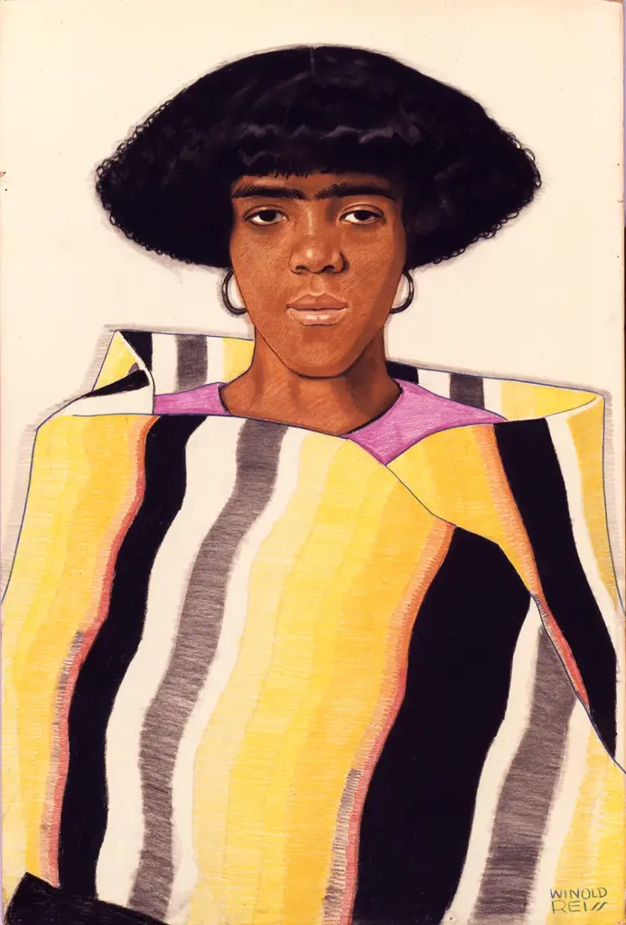 Reiss, Winold Reiss – Harlem Girl with Blanket, ca. 1925 (Privatsammlung)