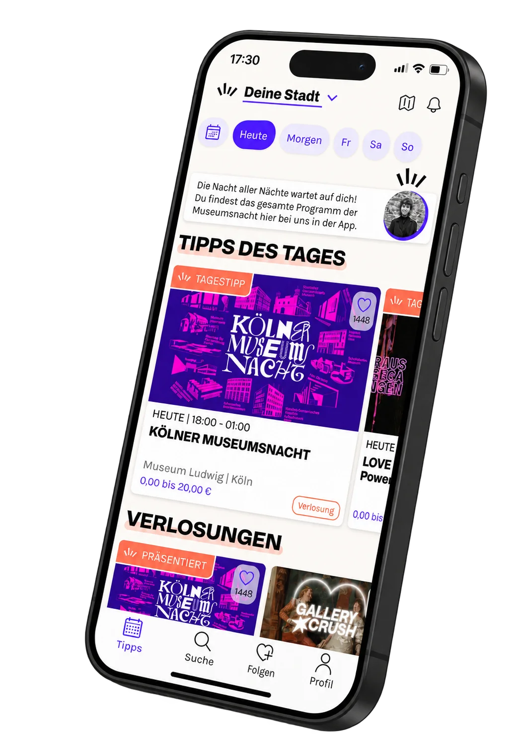 Dein Museumsnacht-Programm immer dabei – mit der Rausgegangen App